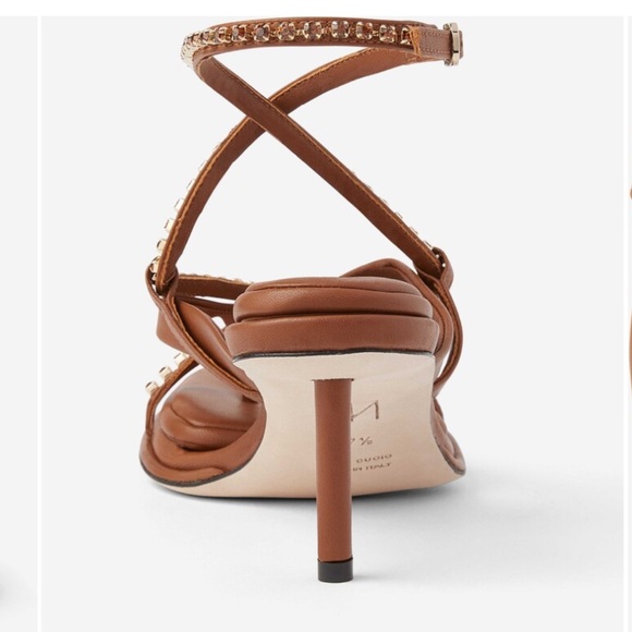 Tamara Mellon Orbit Nappa Crystals new cinnamon sz 38 - Picture 2 of 3